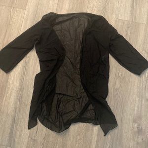 SOLD sheer black cover up/ kimono